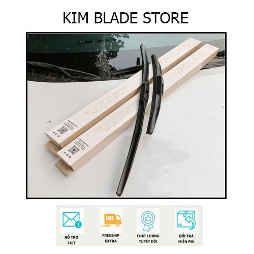 - Gạt mưa 3 khúc KIMBLADE Hàn Quốc Nhập Khẩu - Gạt mưa ô tô chính hãng Lưỡi gạt Silicone dày 9mm