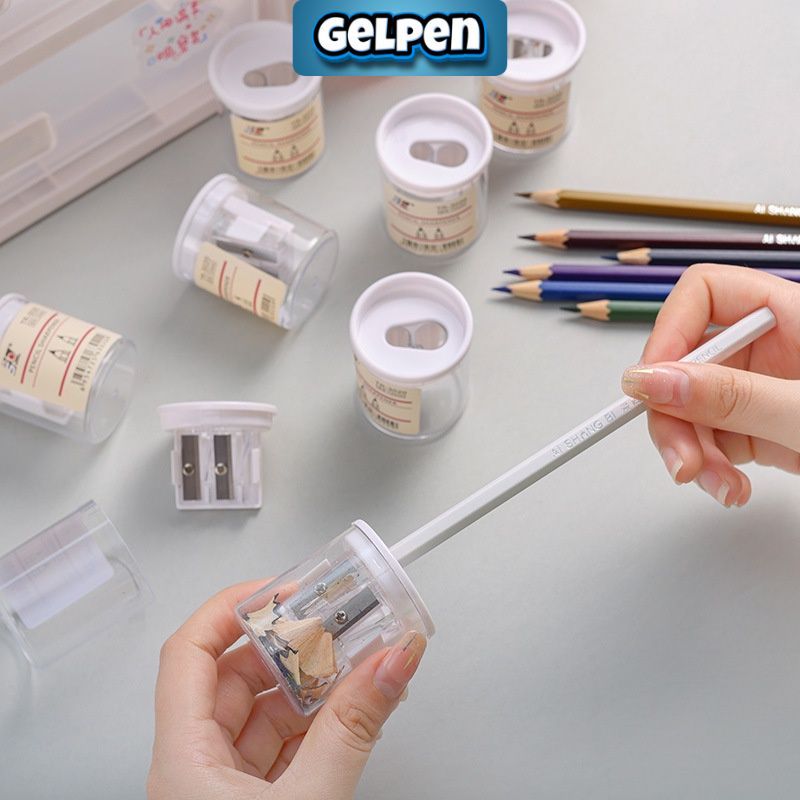 Đồ gọt bút chì GEL PEN trong suốt, đồ chuốt viết chì thiết kế dễ thương dành cho học sinh phong cách hàn quốc