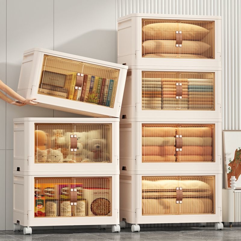 Tủ Nhựa Gấp Gọn 2 Cánh Mở Full, Có Bánh Xe 360 Thông Minh, Đựng Đồ Tiện Lợi.