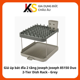 Giá úp bát đĩa 2 tầng joseph joseph 85150 duo 2-tier dish rack - grey