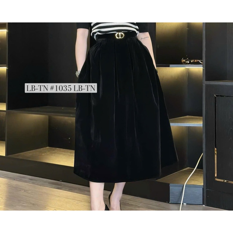 Chân Váy Nhung Dài Đì O