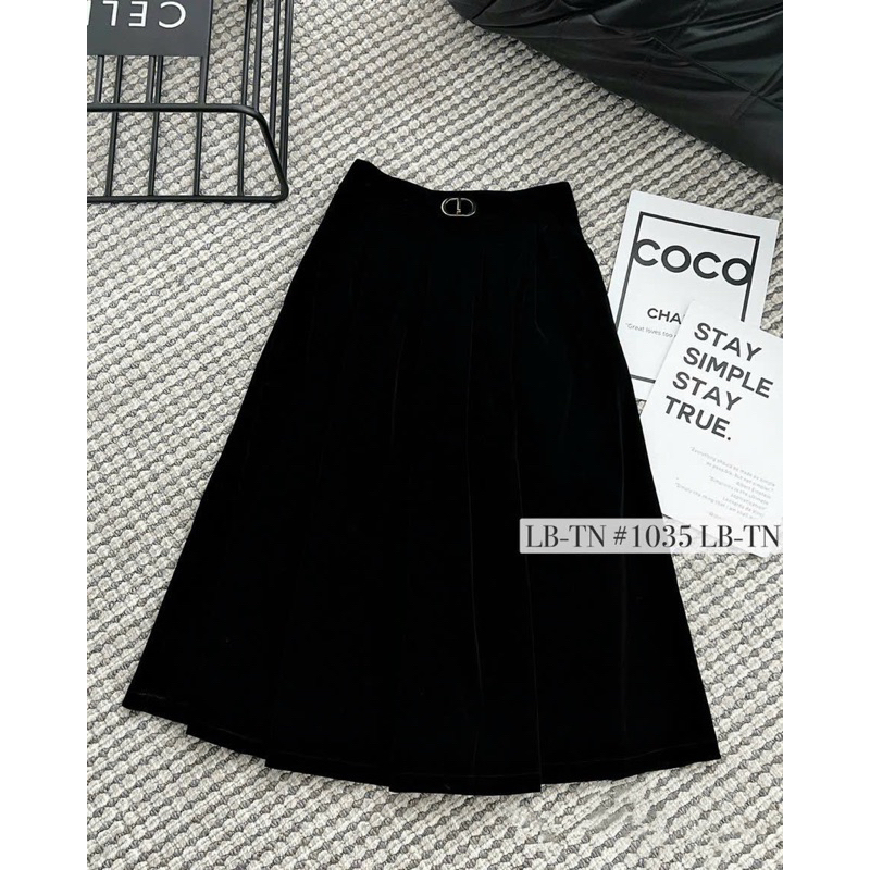 Chân Váy Nhung Dài Đì O