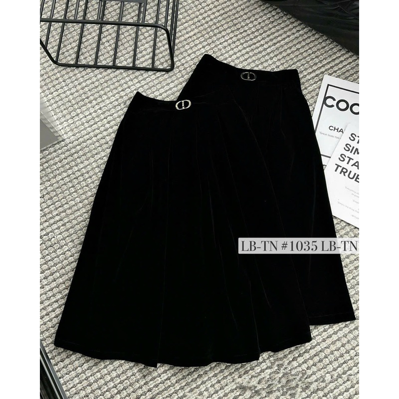 Chân Váy Nhung Dài Đì O