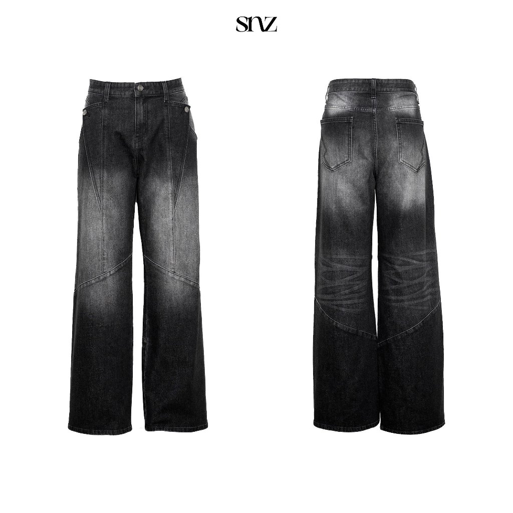 Quần jeans Snazzy unisex nam nữ ống rộng suông BLADE WIDE