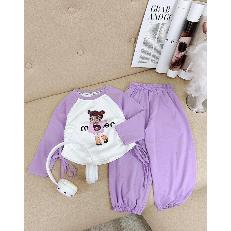 Bộ cô gái rút hông quần bom bé gái