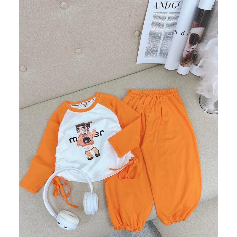 Bộ cô gái rút hông quần bom bé gái