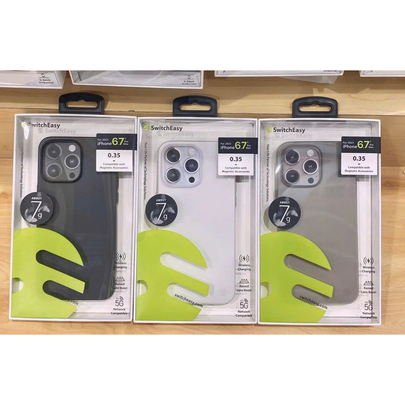 SwitchEasy Ultra Slim Case 0.35mm - ốp lưng nhám siêu mỏng cho iPhone  15 Pro Max , 15 Plus , 14 chống bám Vân tay