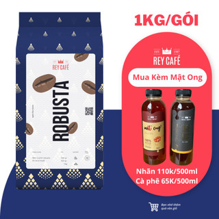 1KG Cà phê Robusta rang bơ nguyên chất - Pha phin - Thương hiệu Rey Cafe