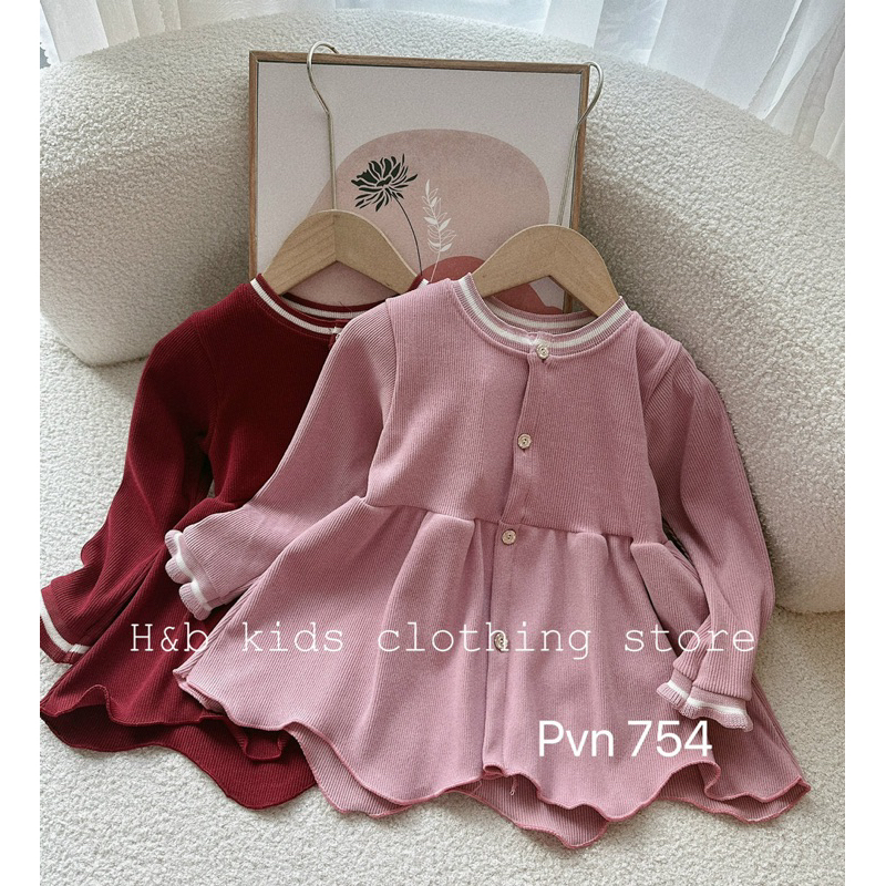 Bộ tăm nhung vạt sóng bé gái