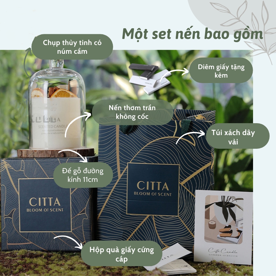 Set nến thơm quà tặng hoa cỏ Chillme handmade quà sinh nhật cho nữ bạn gái người yêu ngày lễ