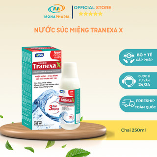 Nước súc miệng TRANEXA - Chống ê buốt, chống sâu răng, sát khuẩn răng miệng - Thể tích 250ml
