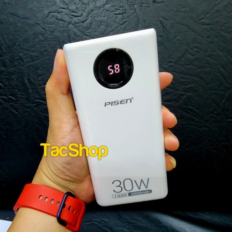 Pin sạc dự phòng Pisen Quick TS-D337 20000mAh hỗ trợ sạc nhanh 30W Chính Hãng