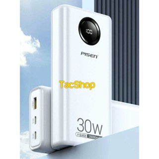 Pin sạc dự phòng Pisen Quick TS-D337 20000mAh(LED) hỗ trợ sạc nhanh 30W Chính Hãng