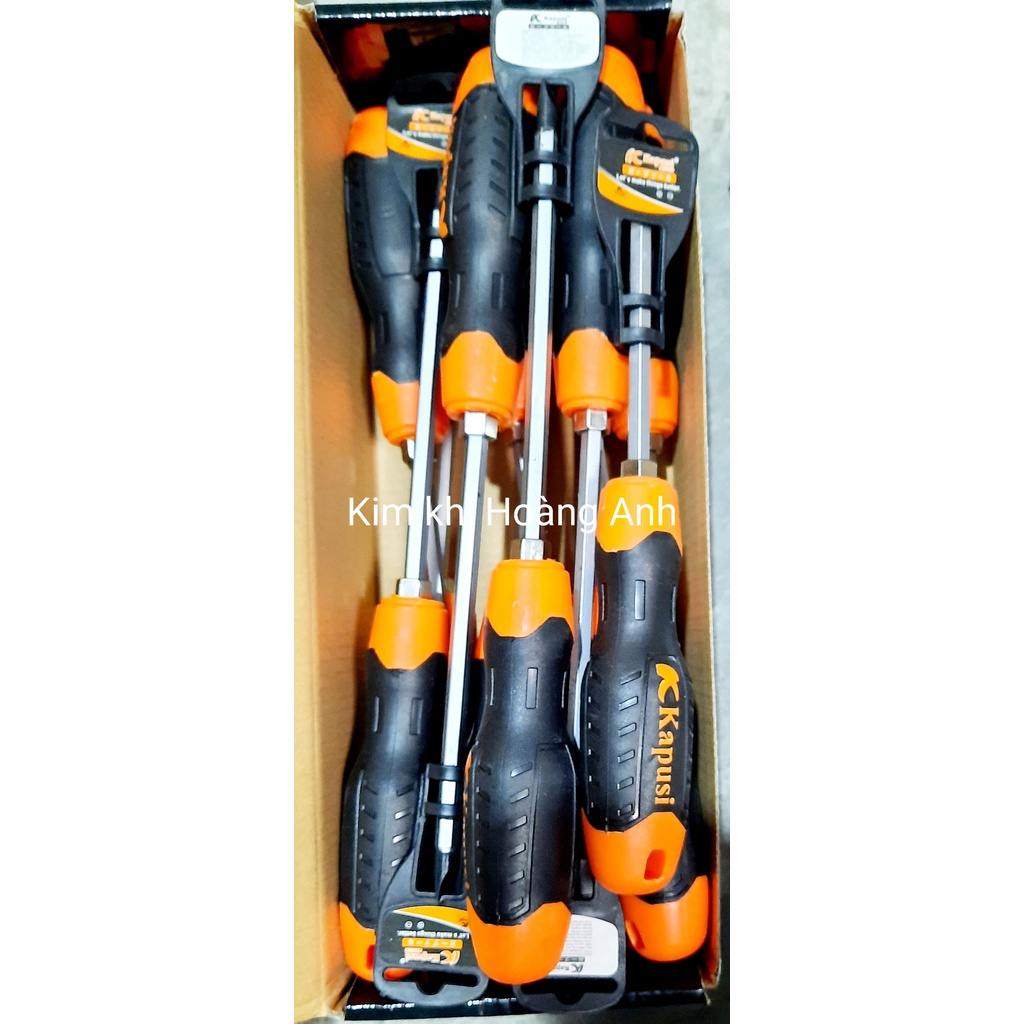 Tua vít đảo đầu sửa xe kapusi nhật bản dài 100-150-200mm phi 6 thép cr-v cán cao su chắc chắn