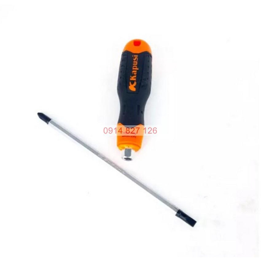 Tua vít đảo đầu sửa xe kapusi nhật bản dài 100-150-200mm phi 6 thép cr-v cán cao su chắc chắn