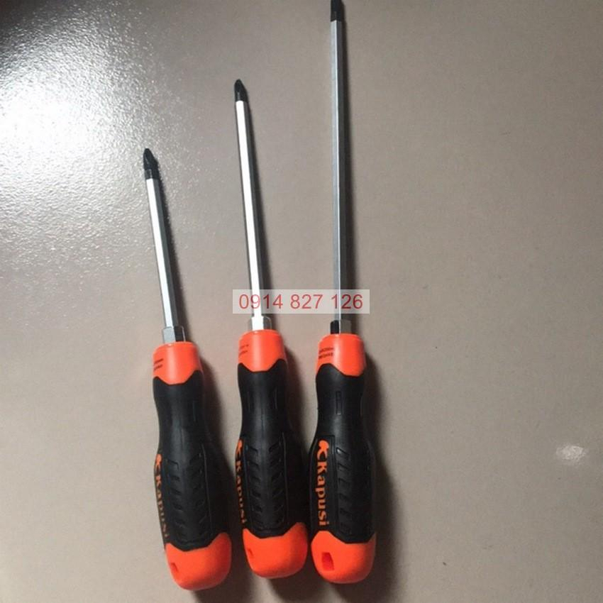 Tua vít đảo đầu sửa xe kapusi nhật bản dài 100-150-200mm phi 6 thép cr-v cán cao su chắc chắn