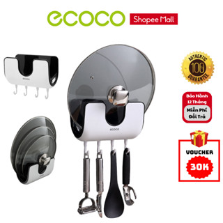  Giá Cài Nắp Vung Nồi ECOCO Kệ Treo Thớt Đồ Nhà Bếp Dán Tường Cao Cấp Chất Liệu Nhựa ABS 