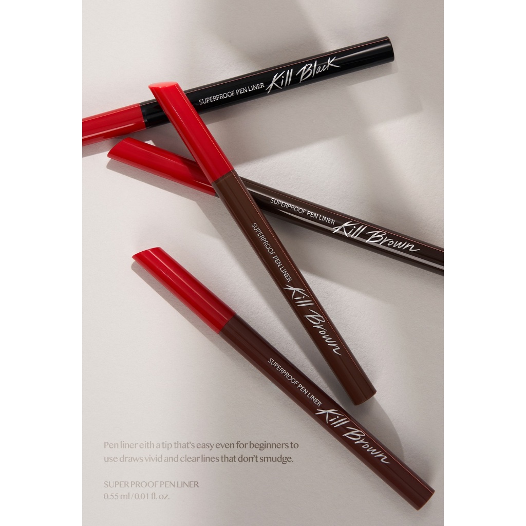 Bút Kẻ Mắt Clio SuperProof Pen Liner Kill Black chống nước 0.55ml