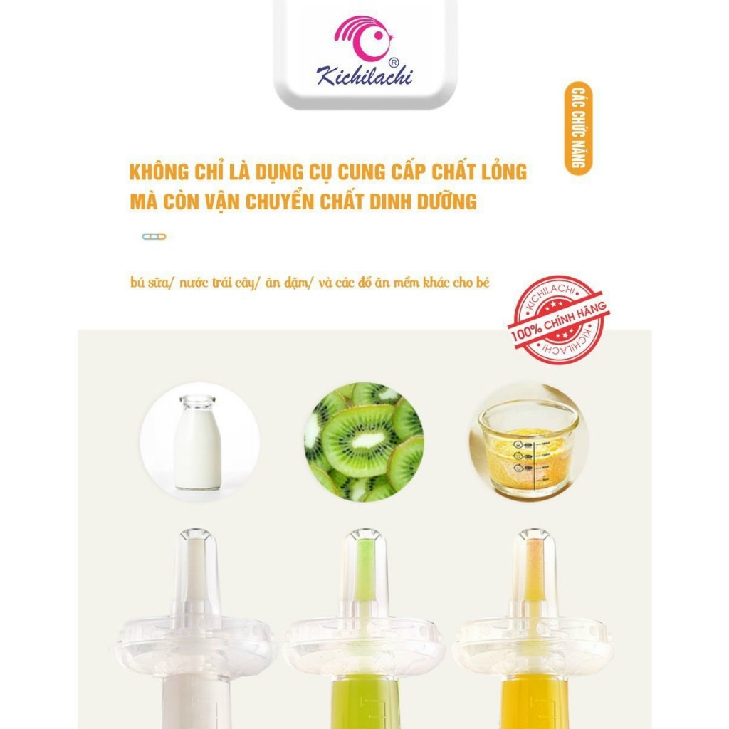 Dụng cụ uống thuốc silicon kichilachi hình hươu cho bé