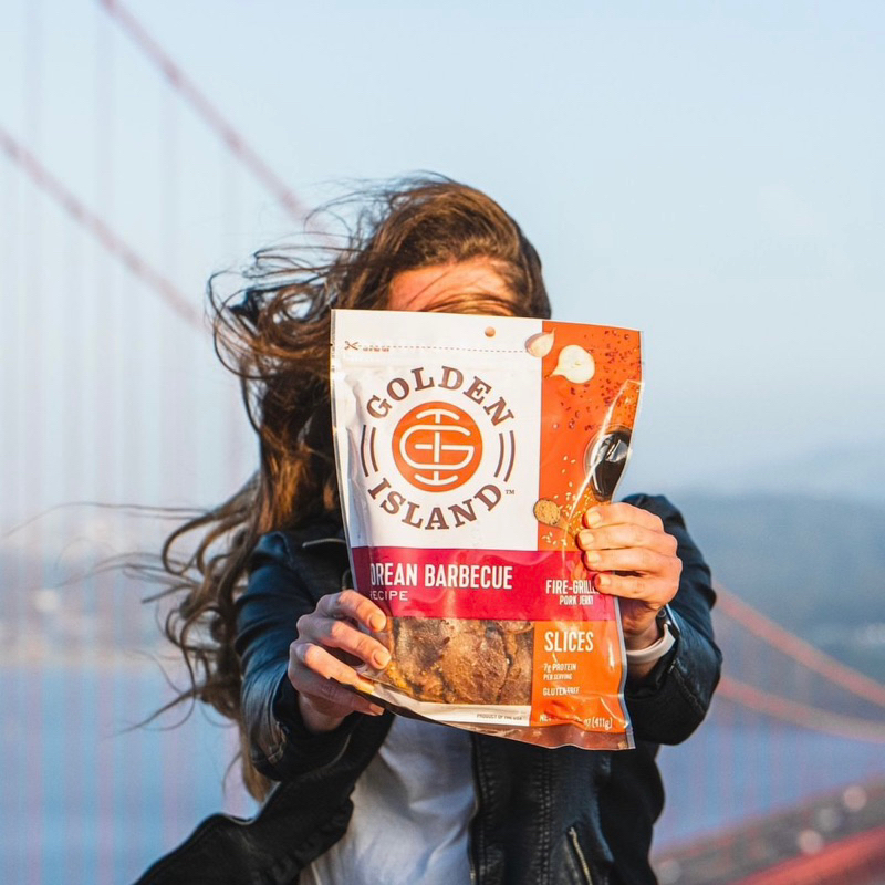 Khô Heo GOLDEN ISLAND KOREAN BBQ PORK JERKY 410G Mẫu Mới