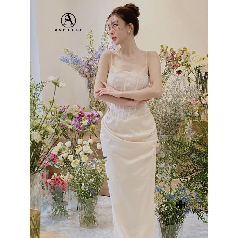 Váy 𝐓𝐇𝐀𝐋𝐈𝐀 𝐀𝐒𝐇𝐘𝐋𝐄𝐘 body 2 dây corset phối ren tinh xảo