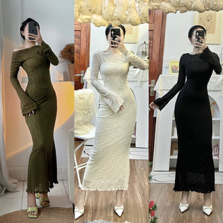 Set váy body ren hoa nổi cao cấp