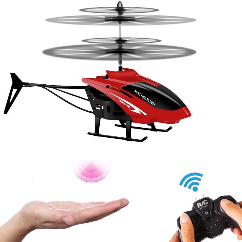 Máy Bay Điều Khiển Cảm Ứng bé yêu điều mini khiển từ xa đèn led chống va đập trực thăng thú vị