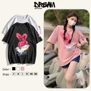 Áo thun nam nữ áo đôi local brand chất cotton cao cấp phom Unisex hình thỏ hồng big size 40-105kg