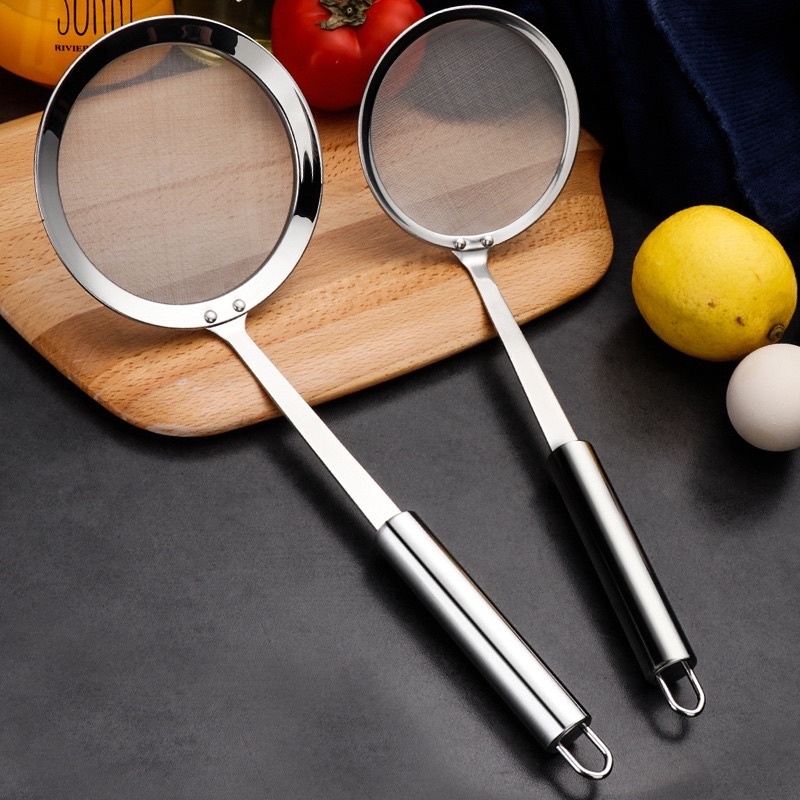 Muôi Lọc Mỡ, Tách Dầu Ăn Inox 304 Không Rỉ - Muôi Lọc Váng Mỡ Thừa, Vớt Đồ Ăn Tiện Lợi