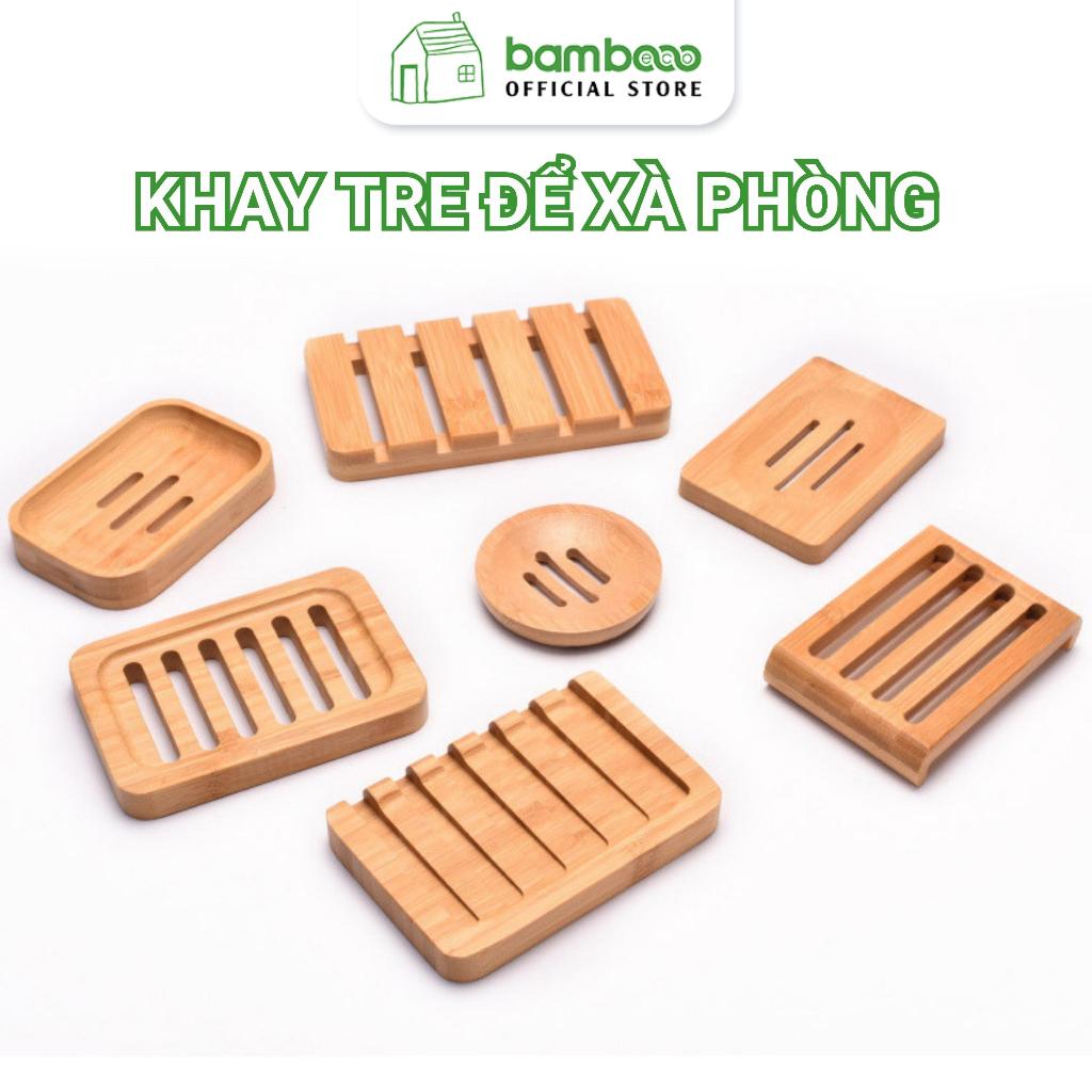 Khay đựng xà phòng bằng tre BAMBOOO ECO hộp đựng xà bông tắm trong nhà bếp, phòng vệ sinh , phòng tắm phong cách Bắc Âu