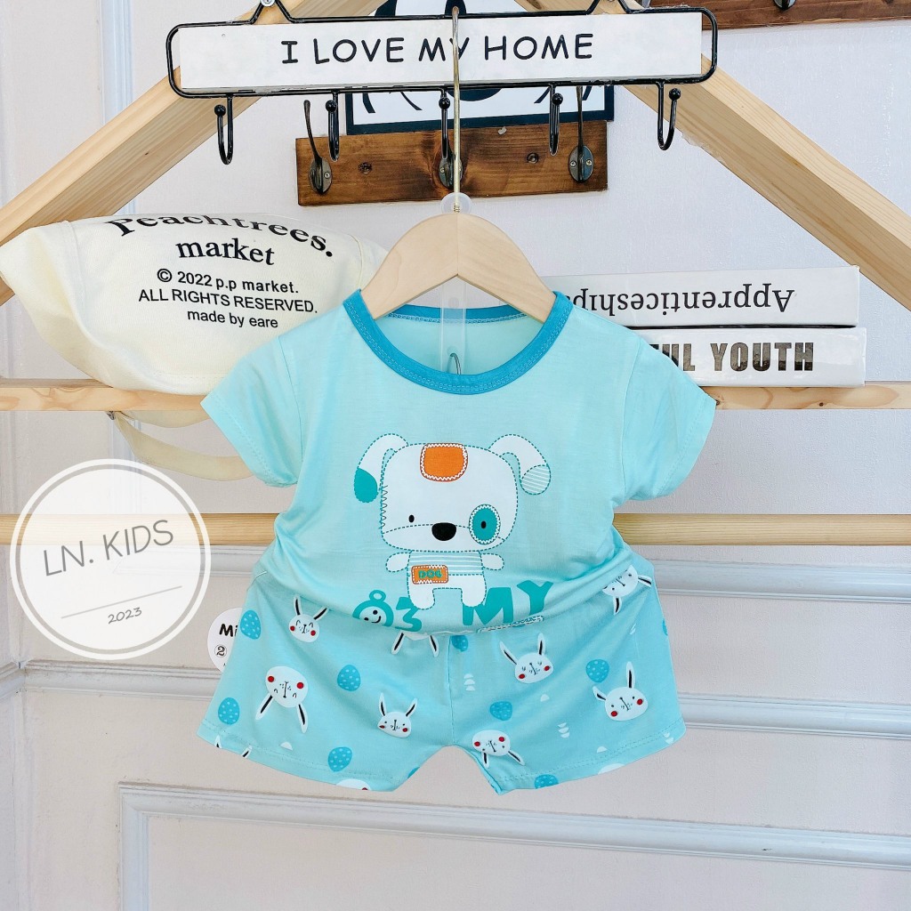 Bộ quần áo cộc tay thun lạnh cho bé trai, bé gái BC22