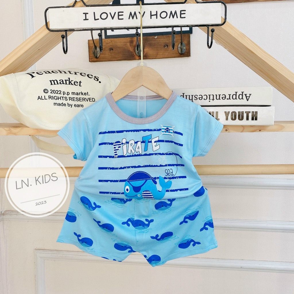 Bộ quần áo cộc tay thun lạnh cho bé trai, bé gái BC22