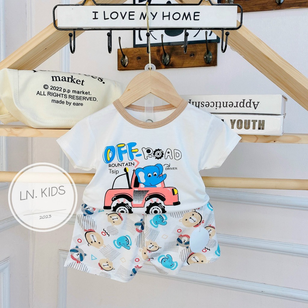 Bộ quần áo cộc tay thun lạnh cho bé trai, bé gái BC22