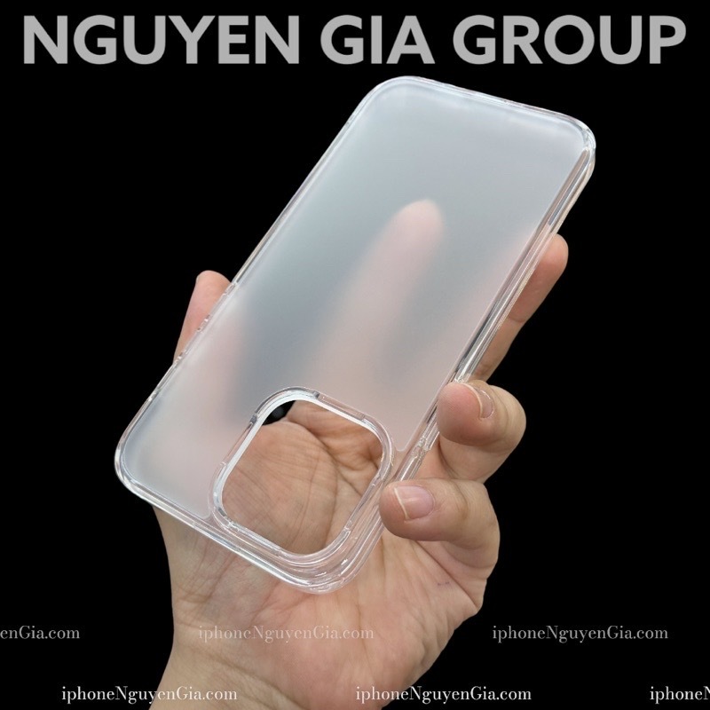 Ốp lưng mỏng iphone 15 pro max ốp nhám chống vân tay cho iP 15 pro max ip 14 pro max Nguyễn Gia grou