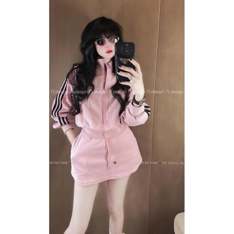 Set áo thể thao mix chán váy chữ A hot hit chuẩn My Nơ