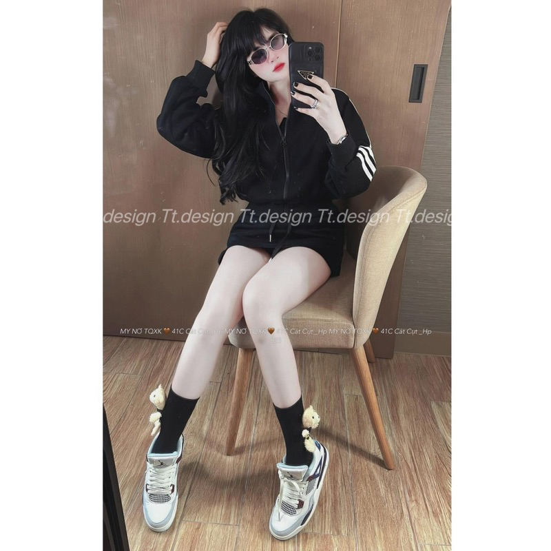 Set áo thể thao mix chán váy chữ A hot hit chuẩn My Nơ