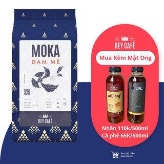 Cà phê rang bơ Moka Đam Mê (Phối Moka-Robusta-Culi) - Pha Phin - Coffee blend nguyên chất - Rey Cafe