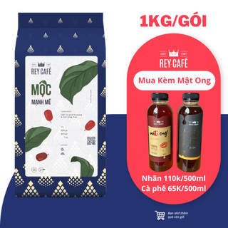 1KG Cà phê rang Mộc Mạnh Mẽ (Phối Robusta & Culi)- 1kg/gói - Coffee blend nguyên chất Pha Máy Pha Phin - Rey Cafe