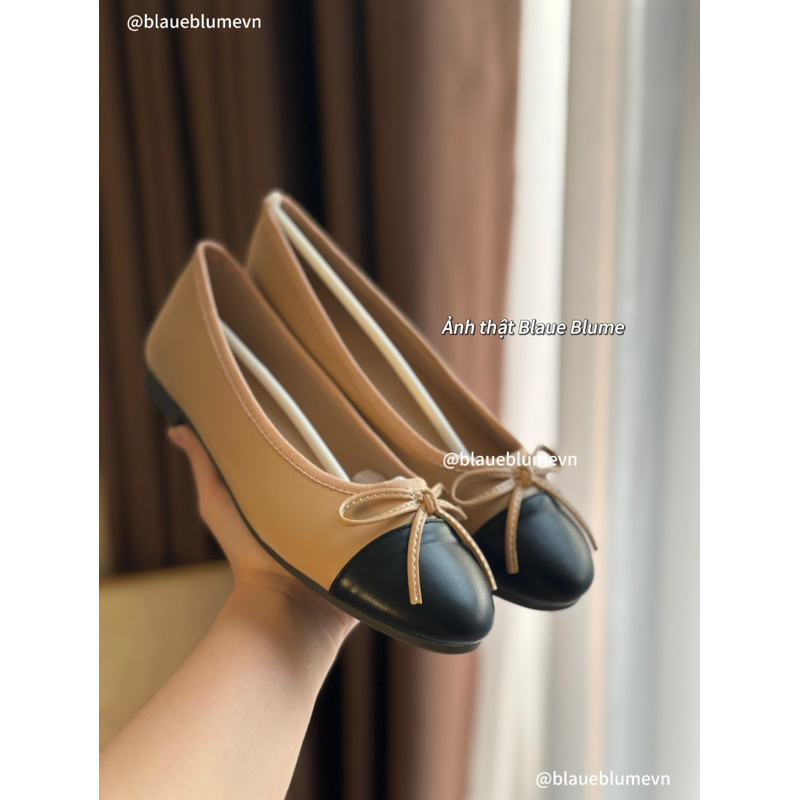 𝐁𝐥𝐚𝐮𝐞𝐁𝐥𝐮𝐦𝐞🦋  Giày bệt nơ dupe C.N đơn giản