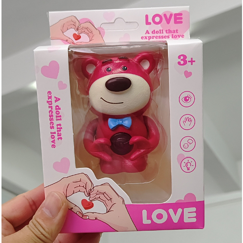 Gấu Thỏ Xinh Hình Trái Tim Phát Sáng Dễ Thương Biết Nói I Love You Món Quà Sinh Nhật Decor Siêu Đẹp