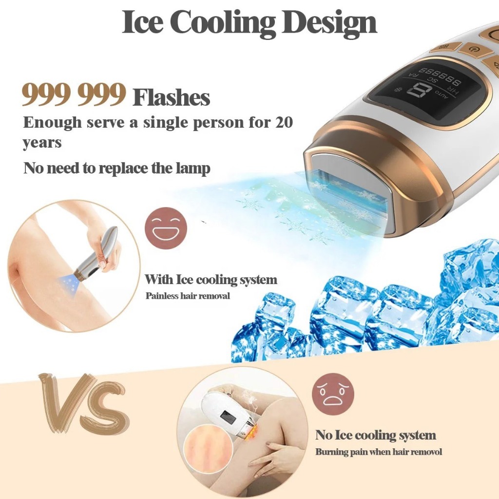 Máy triệt lông cao cấp thương hiệu Nhật Bản, máy triệt lông vĩnh viễn tại nhà với công nghê IPL mát lạnh, trẻ hóa da