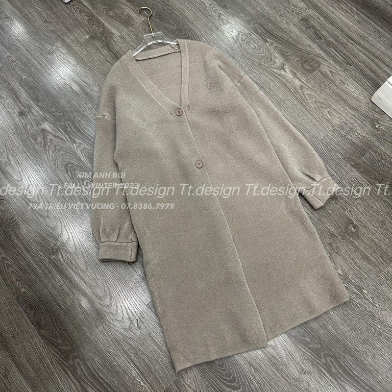 Áo Khoác Cadigan Len Lông Dáng Dài Kim Anh Bùi