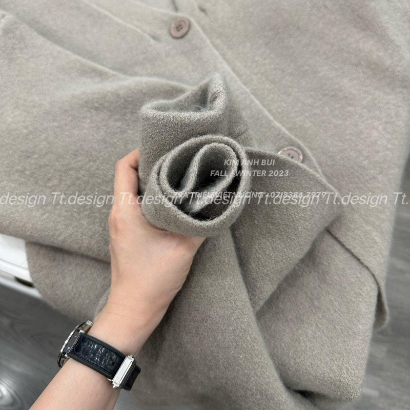 Áo Khoác Cadigan Len Lông Dáng Dài Kim Anh Bùi