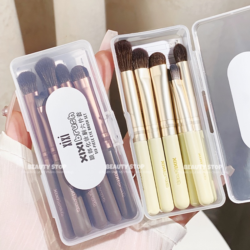 Bộ Cọ 6 Cây Trang Điểm Mắt Minisize Kèm Hộp Đựng XIXI Brush Set