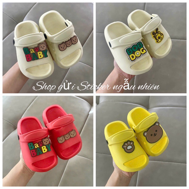 Dép sandal Lainiki có quai gắn Sticker siêu nhẹ bền đẹp 005