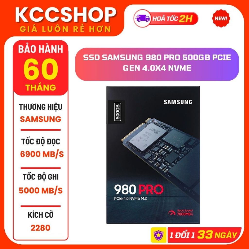 SSD Samsung 980 PRO 1TB 2TB PCIe Gen 4 NVMe- Bảo Hành 60 Tháng