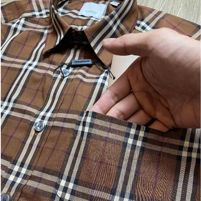 Sơ mi kẻ nam Burbery bản Like Au 1:1 cao cấp nhất