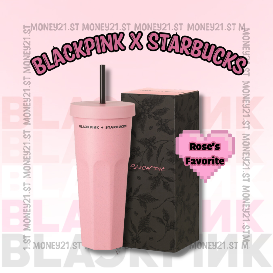 Blackpink x Starbucks Cốc Uống Nước Màu Hồng 420ml