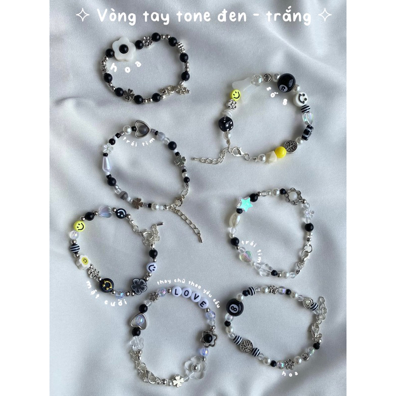 Vòng tay tone đen trắng