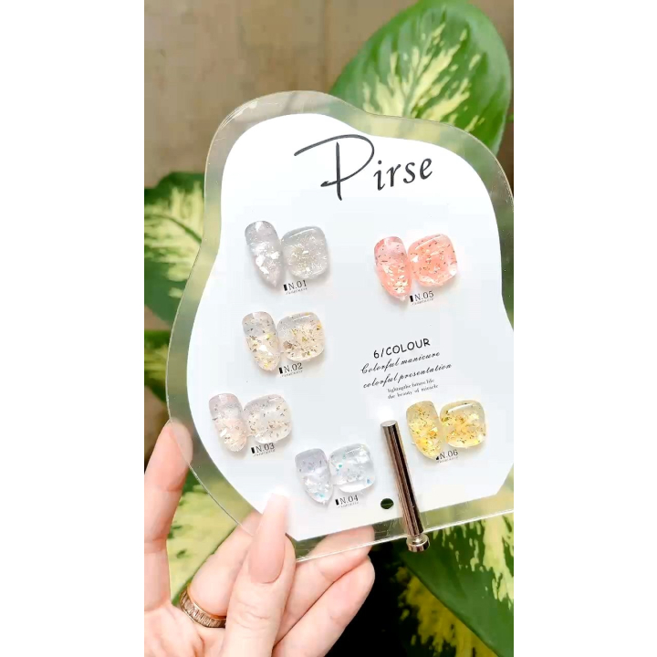 Set Gel Nhũ xà Cừ - Thủy Tinh 6 Màu Tặng Kèm Bảng Màu Meka